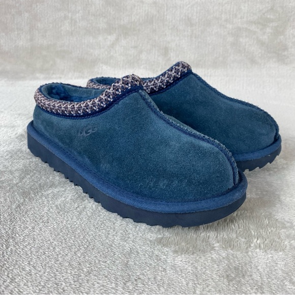 UGG Shoes Ugg Tasman Ii Kids Youth Slippers Size Blue Suede Shearling Slip On Poshmark